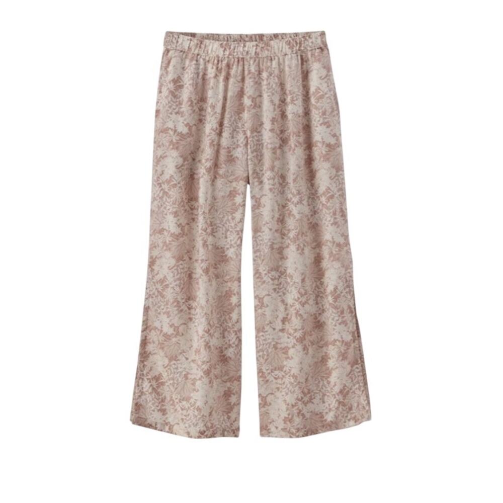 Patagonia Women’s Garden Island Pants Floral Wide Leg Elastic Waist Size Small